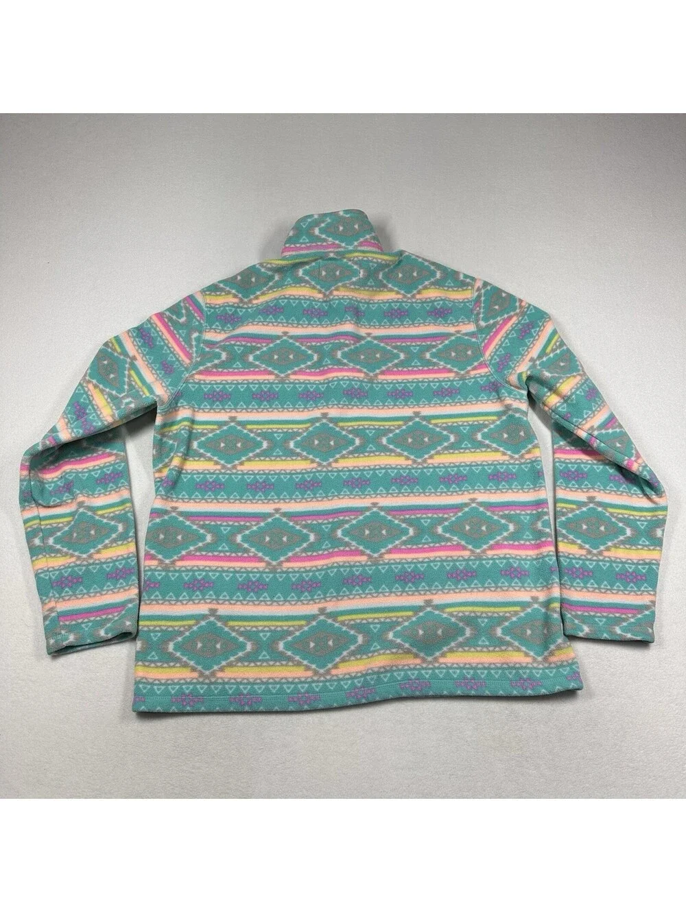 Chubbies Fleece Jacket 1/4 Zip Men Size L Green Flame Commander Aztec Pullover